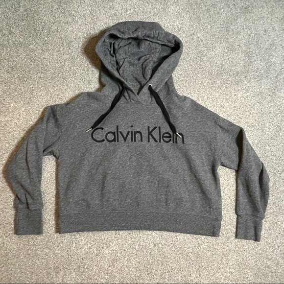 Tops - Calvin Klein Performance Cropped Grey Sweatshirt Cotton blend size Small